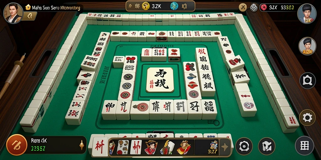 Tampilan gameplay Mahjong yang menarik di 33ZK.