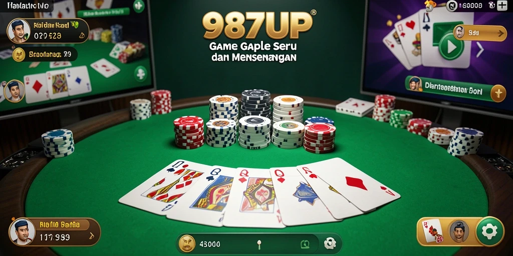 Tampilan menarik dari permainan Gaple di 987UP.