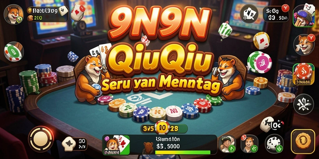 Tampilan gameplay QiuQiu yang seru di 9N9N.