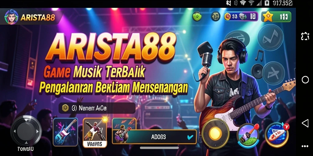 Screenshot gameplay ARISTA88 menampilkan aksi seru dalam permainan musik.