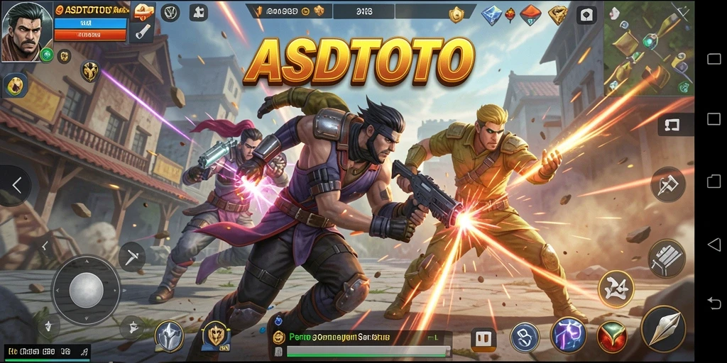 Tampilan gameplay menegangkan dari ASDTOTO dengan pertarungan yang seru.