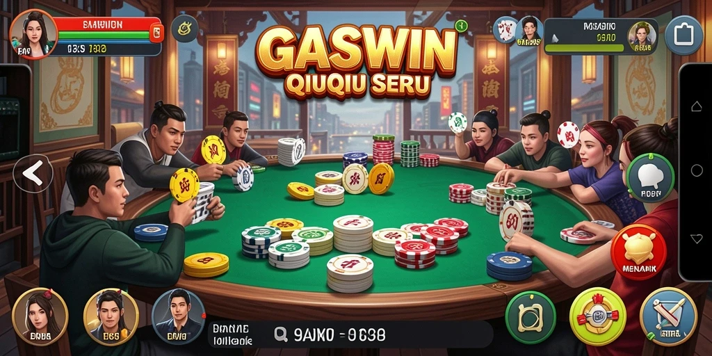 Tangkapan layar gameplay QiuQiu GASWIN yang menarik.