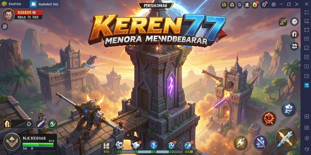 Screenshot KEREN77 menampilkan aksi gameplay Tower Defense yang mendebarkan.