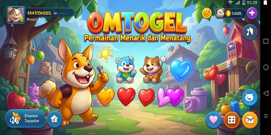 Tampilan gameplay OMTOGEL yang menantang dan seru.