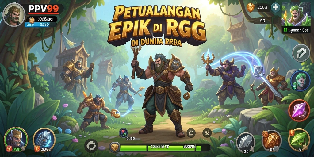 Screenshot PPV99 menampilkan aksi karakter dalam pertarungan seru di dunia RPG.