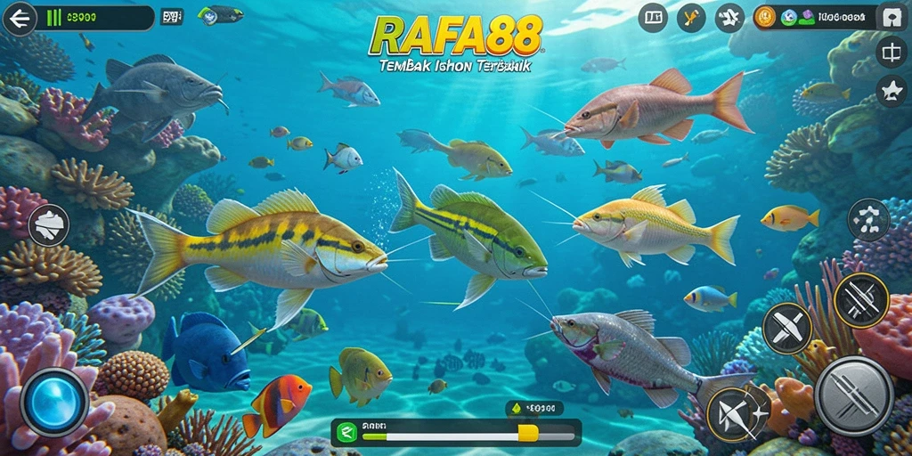 Tampilan gameplay seru dari RAFA88 dalam menangkap ikan.