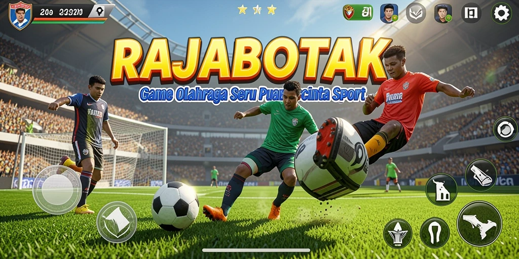 Gameplay seru di RAJABOTAK saat pemain beraksi di lapangan.