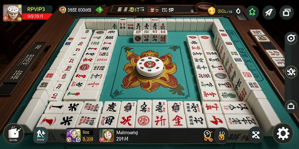 Tampilan gameplay menarik dari RPVIP3 yang menampilkan strategi Mahjong.