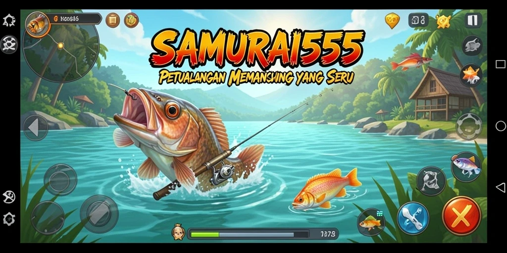 Tangkapan ikan besar di SAMURAI555 yang menampilkan kegembiraan gameplay.