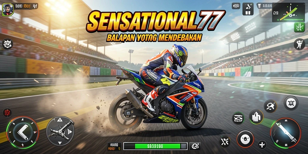 Gameplay menarik dari SENSATIONAL77 dalam balapan motor.